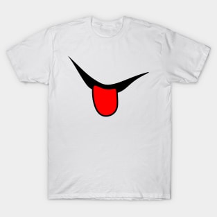 Smile - Tongue - black and red. T-Shirt